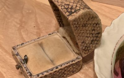 My Mom’s Fingers Upon Her Engagement Ring Box Waiting to Sail to the USA as a British War-Bride & Throughout Her Life in California