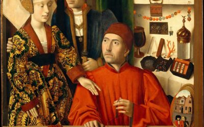 Postcard Story – A Goldsmith in His Shop, Possibly Saint Eligius – Petrus Christus – 1449 –The Metropolitan Museum of Art